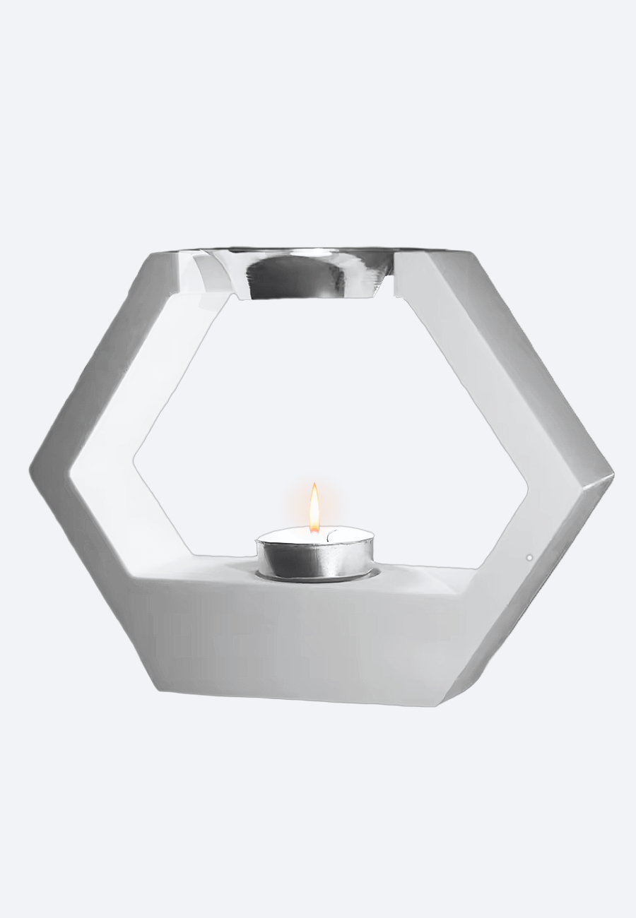 Quemador de Esencias Hexagonal Blanco - ZAEVA