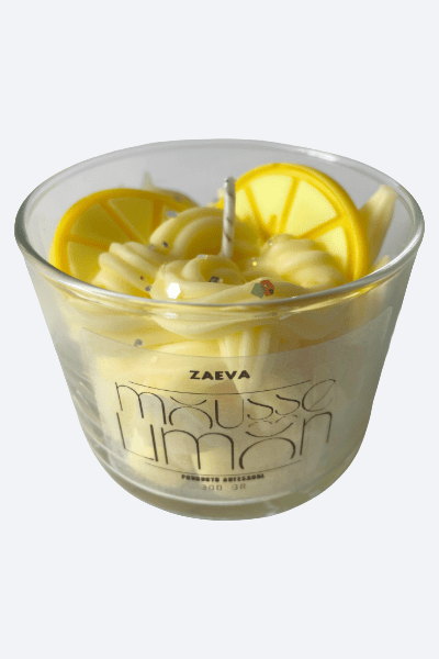 Vela Aromática Mousse Limón Artesanal - ZAEVA