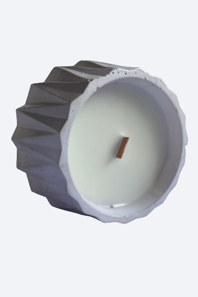 Vela aromática Naranja y Canela con mecha de madera artesanal - ZAEVA