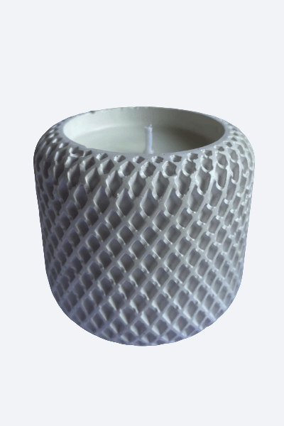 Vela artesanal Brisa Marina en recipiente decorativo de yeso - ZAEVA