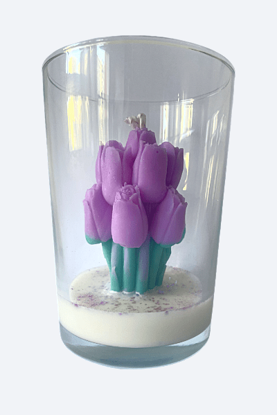 Vela Tulipanes aroma frutos rojos – Decorativa y artesanal - ZAEVA