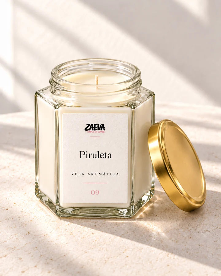 Vela ZAEVA Piruleta, segunda vista del envase