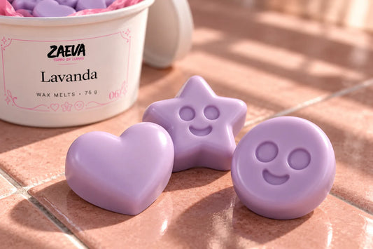 Trío de ceras lilas sonrientes, foto del blog de ZAEVA