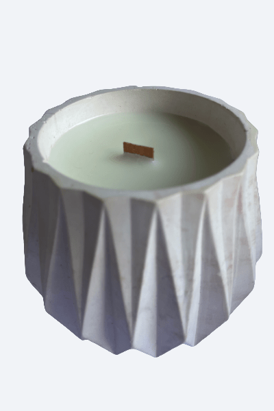 Vela aromática Naranja y Canela con mecha de madera artesanal - ZAEVA