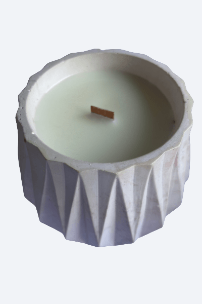 Vela aromática Naranja y Canela con mecha de madera artesanal - ZAEVA
