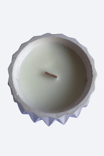 Vela aromática Naranja y Canela con mecha de madera artesanal - ZAEVA