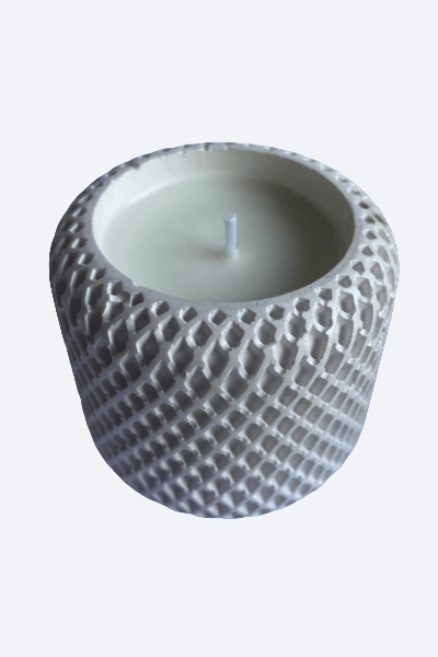 Vela artesanal Brisa Marina en recipiente decorativo de yeso - ZAEVA